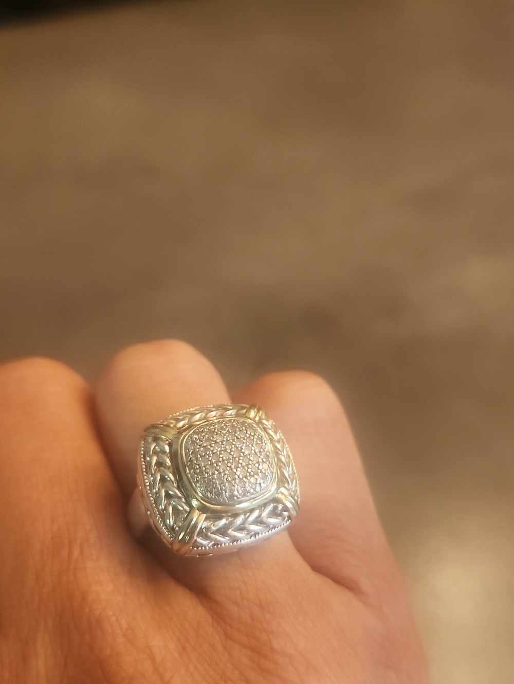 Gail Scott 18k Diamond Pave Ring